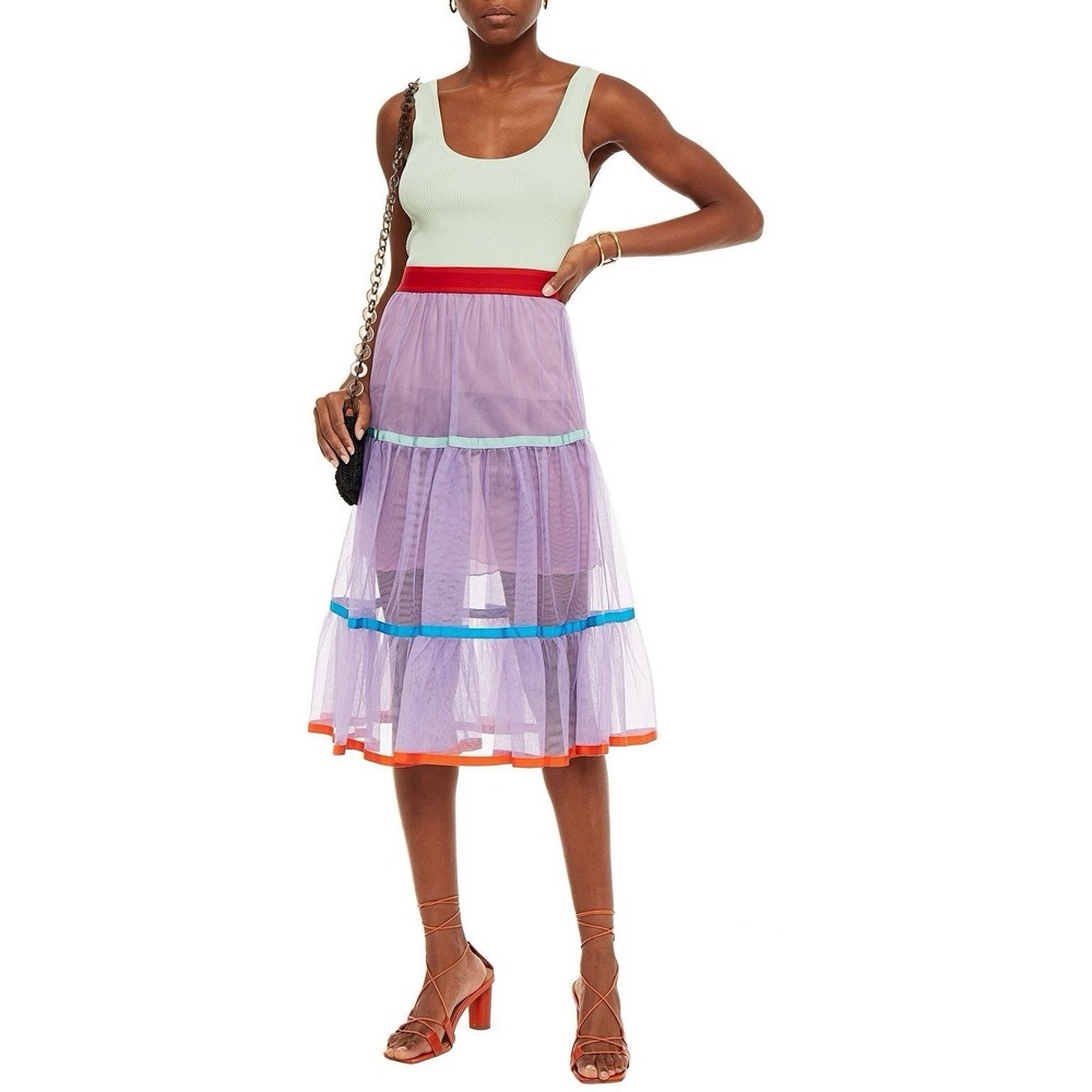 Stella Jean Gonna lilla in tulle Skirt SZ XS